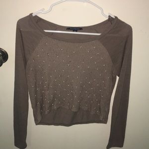 AEO pearl decorated shirt